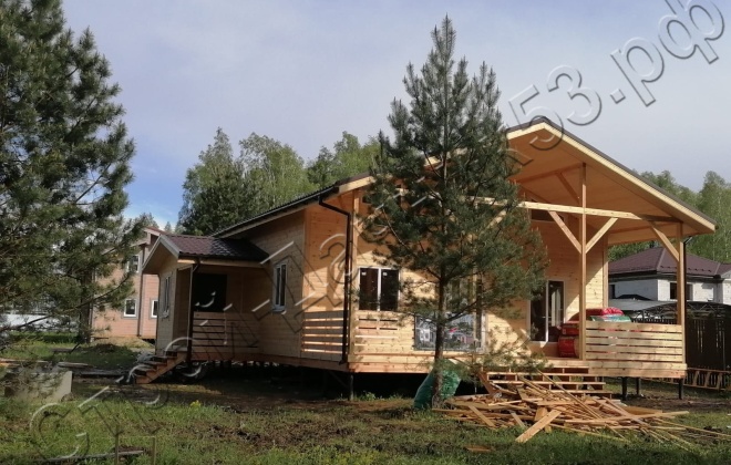 4 Каркасно-щитовой дом Д-40, 13х11м, 126  М², Тульская область, Заокский район, КП Романовский парк. (5)